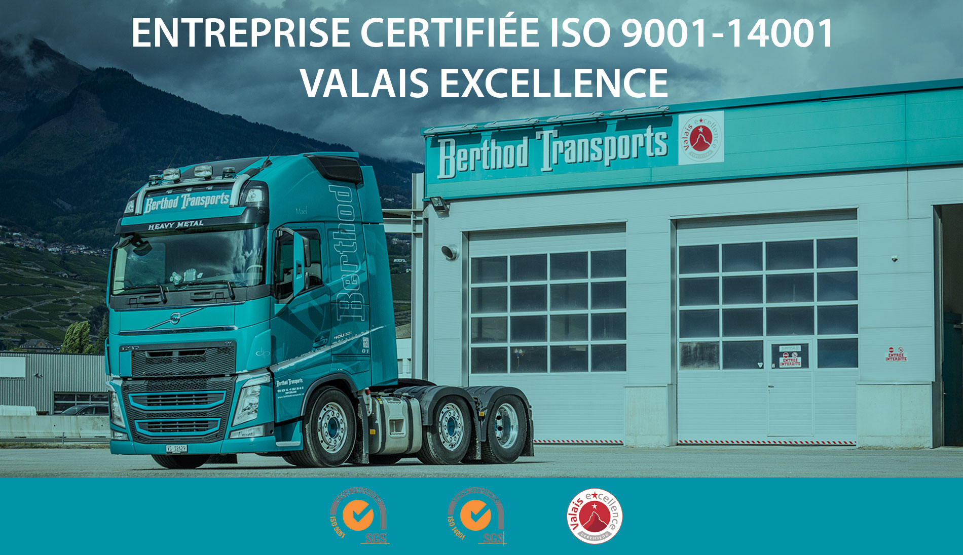 Berthod Transports ISO-14001 certified