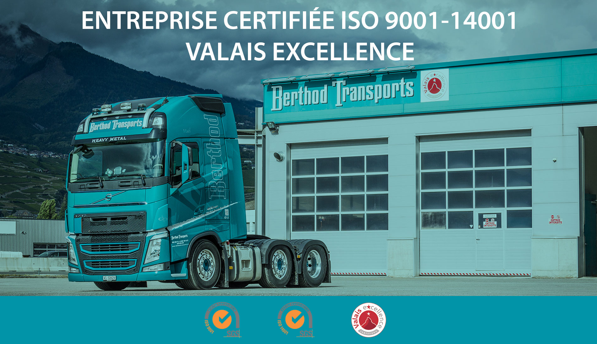 Berthod Transports certifié ISO-14001